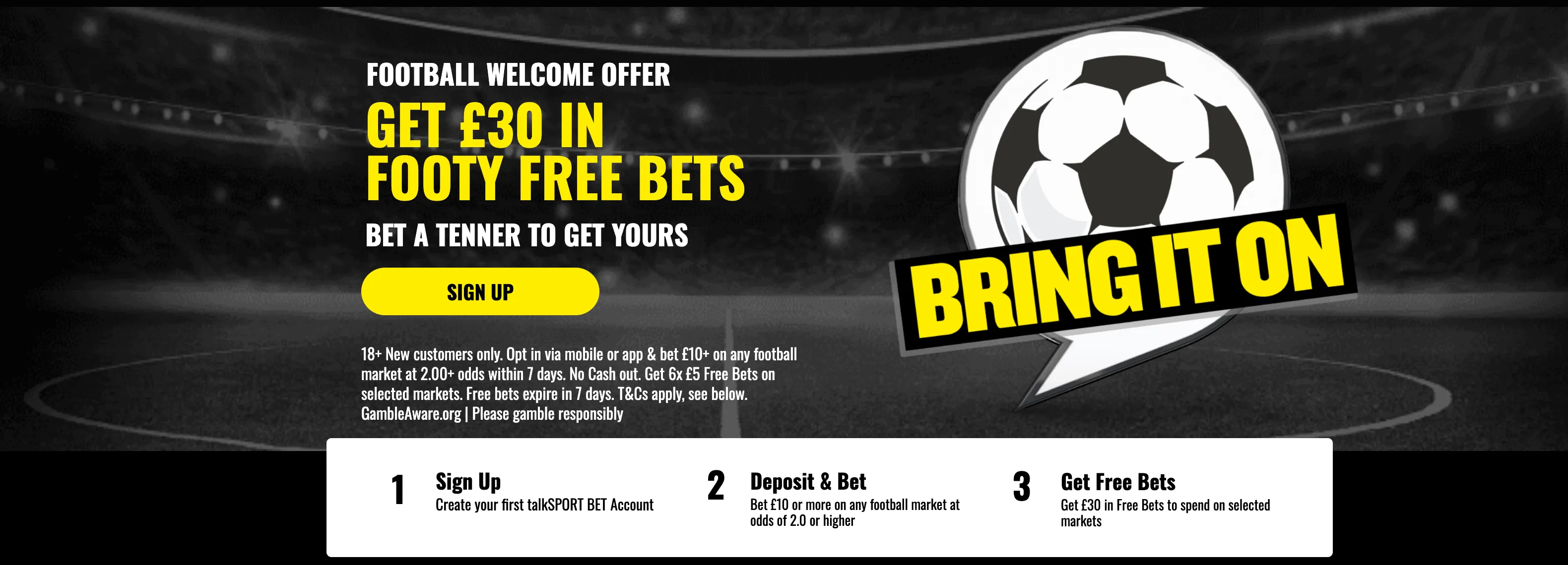TalkSPORT Betting Offer - Get £30 In Free Bets For England vs Albania
